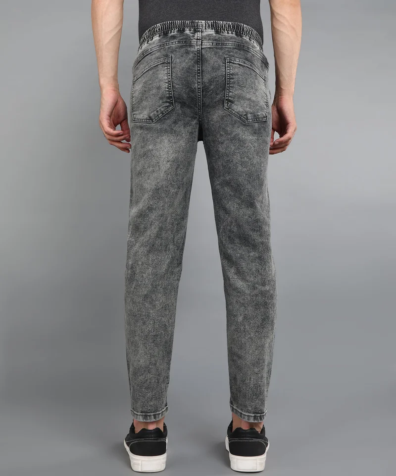 Urbano Fashion  Urbano Fashion Men's Grey Regular Fit Washed Jogger Jeans Stretchable for Men | Best Price UAE